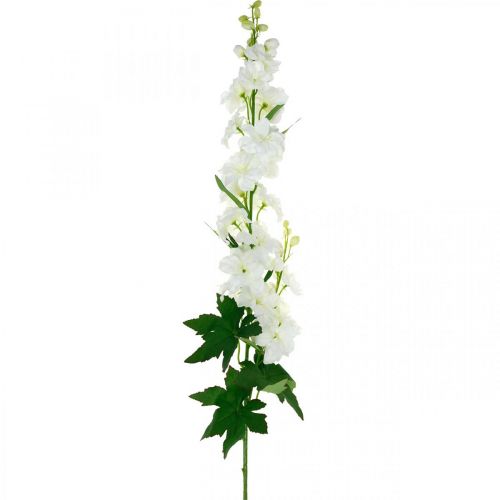 Floristik24 Delphinium artificiale bianco delphinium fiore artificiale fiori di seta 98 cm