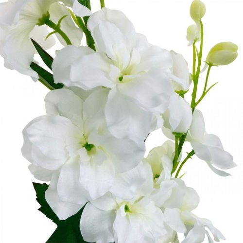 Floristik24 Delphinium artificiale bianco delphinium fiore artificiale fiori di seta 98 cm