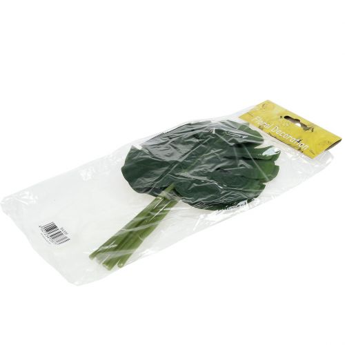 Floristik24 Foglia di filodendro artificiale 18 cm verde 6 pezzi
