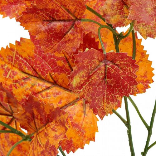 Foglie di vite artificiali Rosso Arancio Verde Piante artificiali 63 cm 3 pezzi
