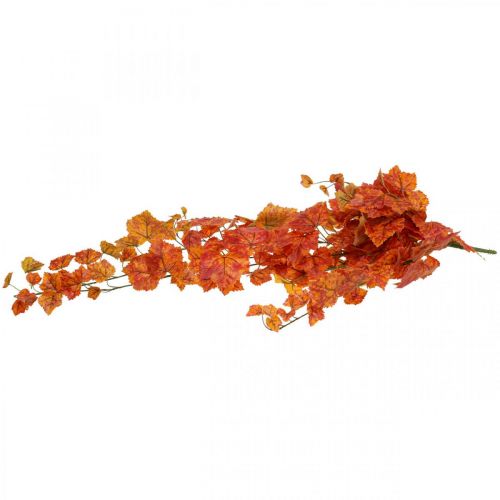 Prodotto Rami pendenti di foglie di vite artificiali rosso arancio L95 cm