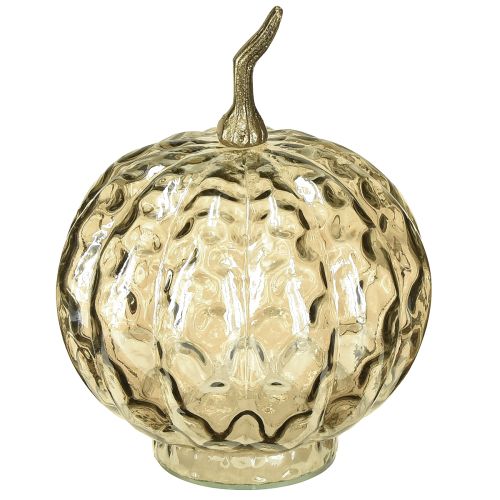 Floristik24 Decorazione zucca in vetro zucca in vetro decorazione da tavolo autunno Ø14cm H19cm