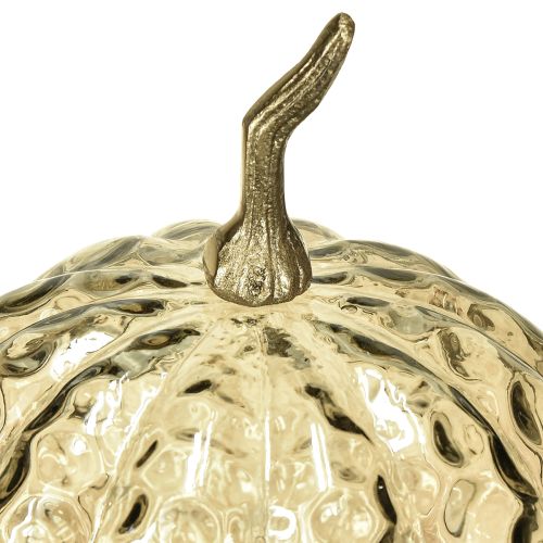 Prodotto Decorazione zucca in vetro zucca in vetro decorazione da tavolo autunno Ø14cm H19cm