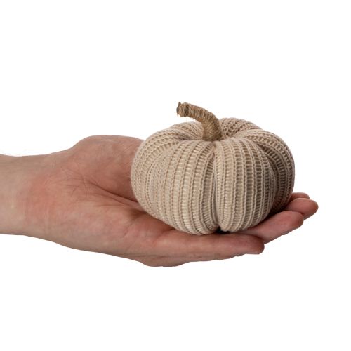 Zucca decorativa lavorata a maglia, decorazione autunnale, 10 cm, 6 pezzi | Floristik24.it