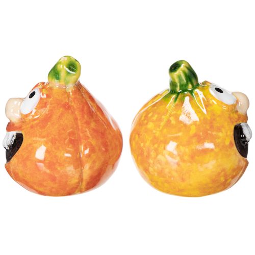 Statuetta decorativa a forma di zucca, ideale come decorazione autunnale, 6 cm, 2 pezzi. | Floristik24.it