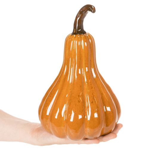 Zucca in ceramica, decorazione autunnale da tavolo, 26 cm | Floristik24.it