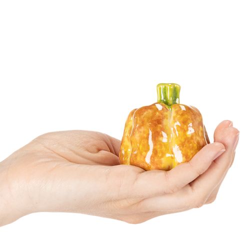 Zucca decorativa per la tavola autunnale, 6 cm, 2 pezzi | Floristik24.it