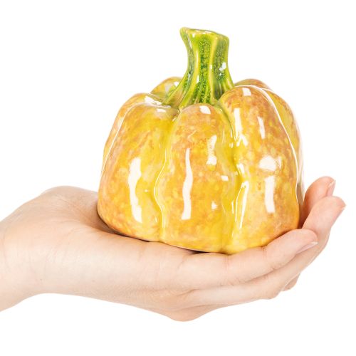 Statuetta di zucca per decorazione autunnale della tavola, decorazione autunnale, 10 cm, 2 pezzi | Floristik24.it