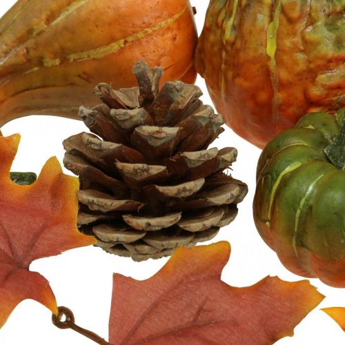 Floristik24 Coni decorativi di zucca foglie autunnali set di decorazioni autunnali 5-11 cm