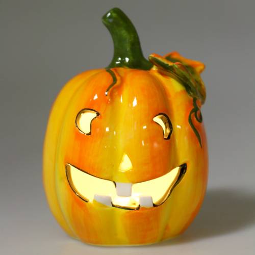 Floristik24 Zucca con LED Ø7,5cm H10cm 3 pezzi