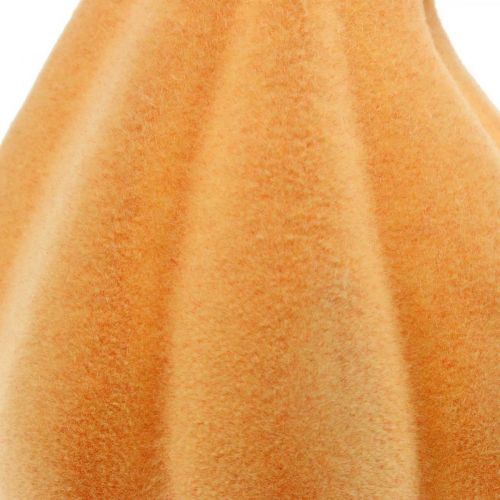 Prodotto Zucca decorativa ricurva arancione floccata Zucca decorativa artificiale 18cm