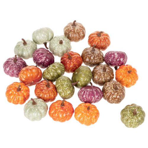 Set di mini decorazioni a forma di zucca, decorazioni autunnali e di Halloween, colori assortiti, 4 cm, 24 pezzi | Floristik24.it