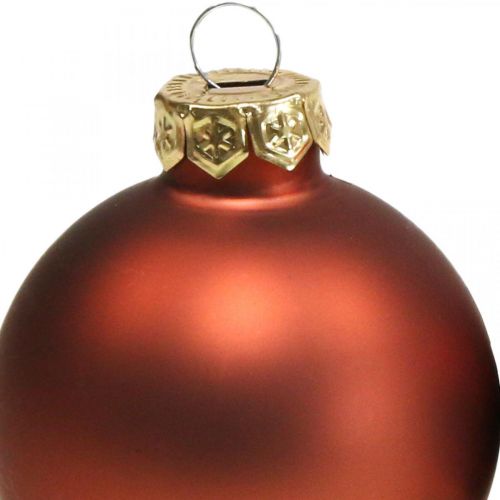 Prodotto Palline di Natale in vetro palline rosso ruggine opaco/lucido Ø4cm 60p