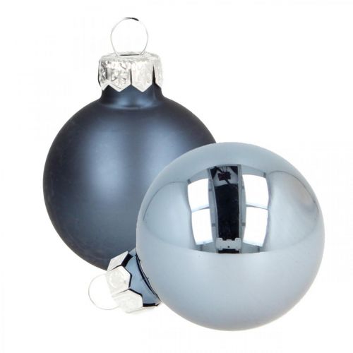 Palle di Natale vetro blu sfera di vetro opaco/lucido Ø4cm 60 pezzi