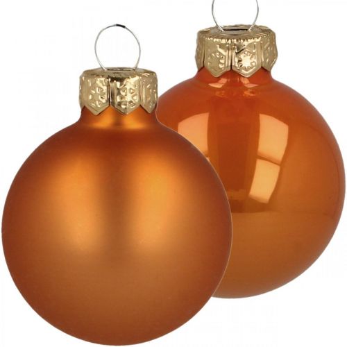 Prodotto Palline di Natale palline di vetro arancio opaco/lucido Ø4cm 60p