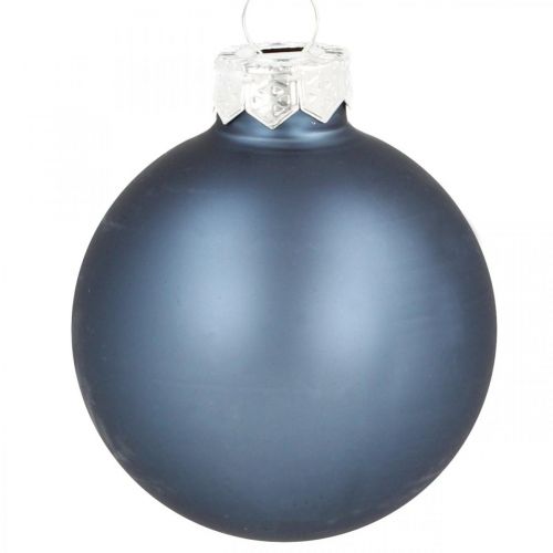 Prodotto Palle di Natale vetro blu opaco lucido Ø5.5cm 26pz