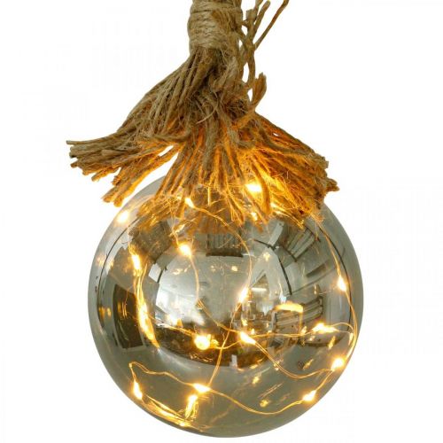 Floristik24 Sfera LED interna Ø10cm Timer bianco caldo 15L colorato