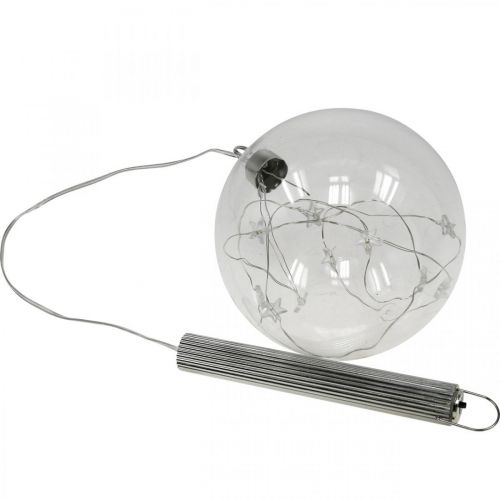 Floristik24 Palla di Natale Sfera LED Ø12cm 15L all&#39;interno timer bianco caldo