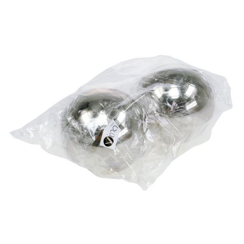 Floristik24 Sfere decorative in acciaio inossidabile Ø11cm 2 pz