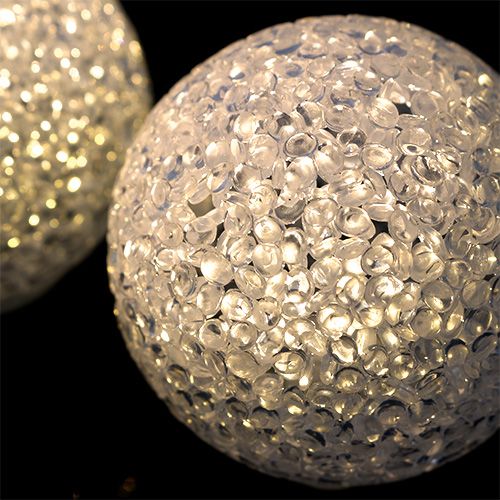 Floristik24 Sfera con illuminazione media bianco-calda Ø7cm 6pz