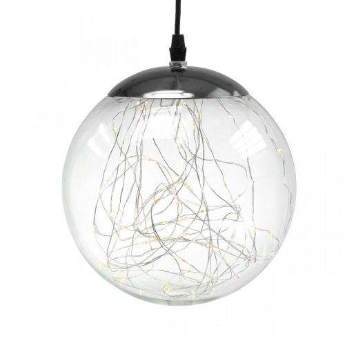Sfera LED grande interna ed esterna Ø20cm trasparente 80L bianco caldo