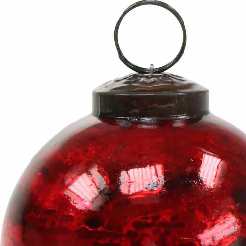 Floristik24 Addobbi per l'albero di Natale Palla di Natale in vetro rosso Ø8cm 6 pezzi