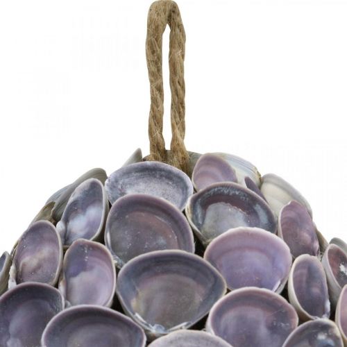 Prodotto Sfera conchiglia Decorazione marittima con conchiglie Sfera deco viola Ø12cm