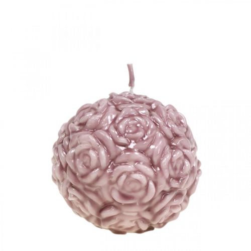 Floristik24 Candela a sfera rose Candela rotonda decorazione candela rosa Ø7cm