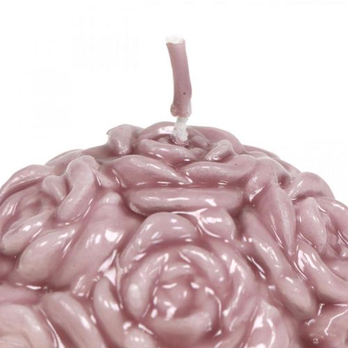 Prodotto Candela a sfera rose Candela rotonda decorazione candela rosa Ø7cm