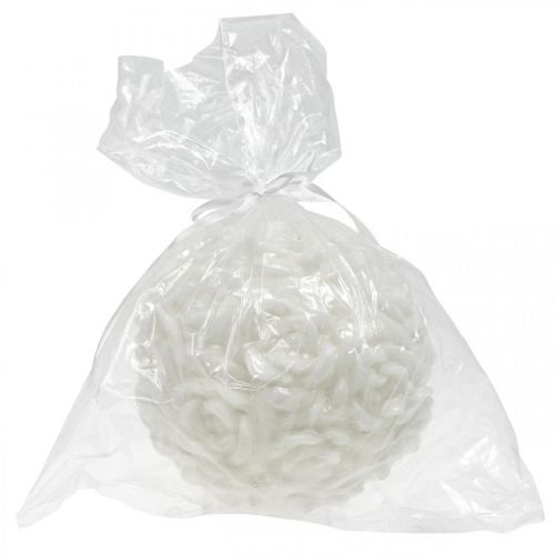 Prodotto Candela a sfera rose candela rotonda decorazione da tavola bianca Ø10,5 cm