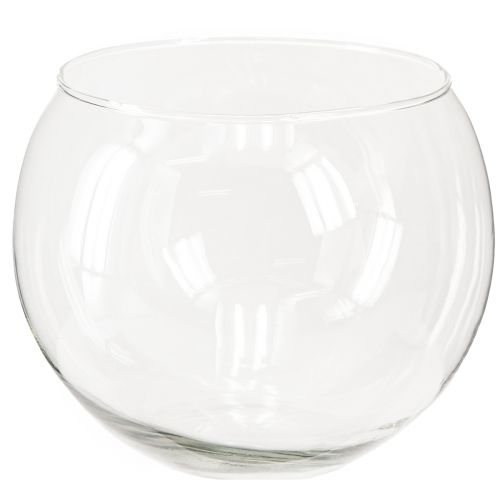 Prodotto Vaso a sfera Vaso in vetro Vaso da tavolo rotondo trasparente Vaso per fiori Ø15,5cm H12,5cm