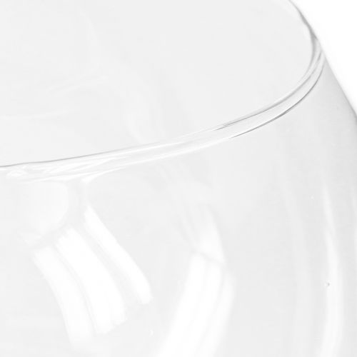 Prodotto Vaso a sfera Vaso in vetro Vaso da tavolo rotondo trasparente Vaso per fiori Ø15,5cm H12,5cm