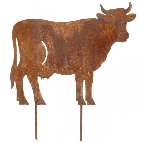 Floristik24 Mucche, mucca in metallo, decorazione da giardino, patina L14,5/19/24 cm set di 3