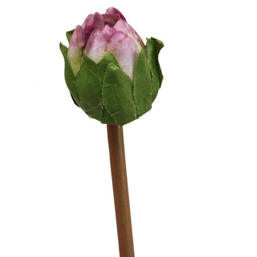 Prodotto Fiore artificiale Dalia Fiore e bocciolo di seta viola H57cm