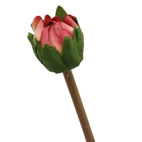 Floristik24 Fiore artificiale dalia fiore rosa con bocciolo H57cm