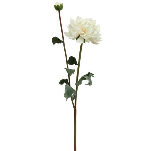 Floristik24 Fiore artificiale Dalia Bianco Fiore artificiale con bocciolo H57cm