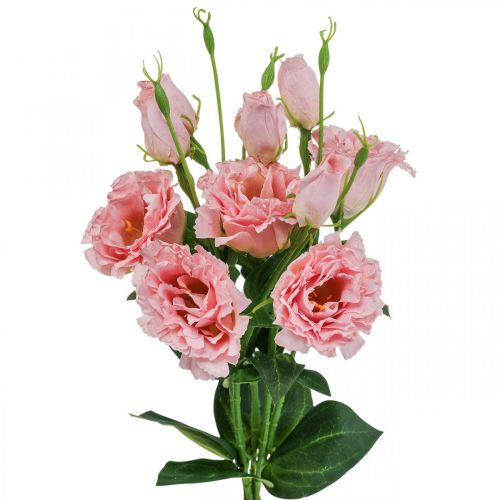 Prodotto Fiori artificiali Lisianthus fiori di seta artificiale rosa 50 cm 5 pezzi