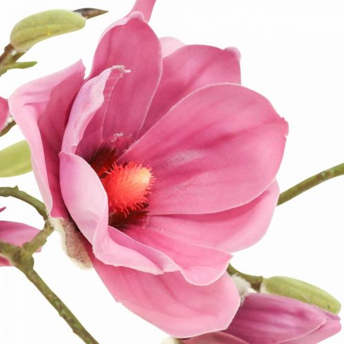 Prodotto Ramo di magnolia fiore artificiale, magnolia rosa rosa 92 cm