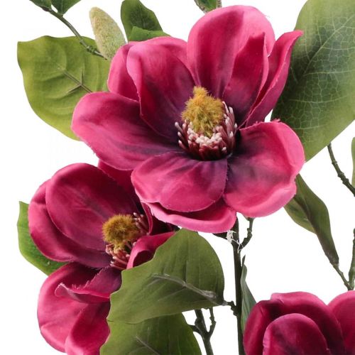 Floristik24 Ramo di magnolia fiore artificiale, magnolia artificiale rosa 65 cm 3 pezzi