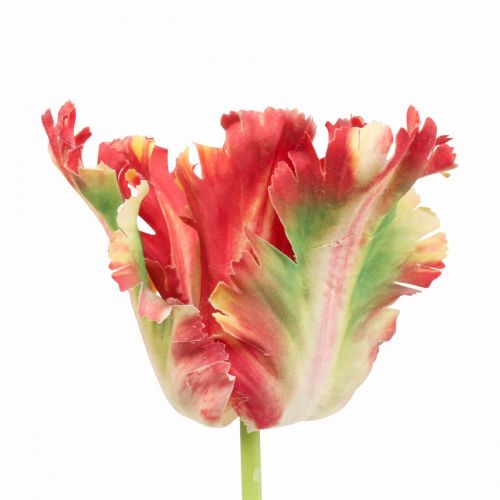 Floristik24 Fiore artificiale, pappagallo tulipano rosso giallo, fiore primaverile 69 cm