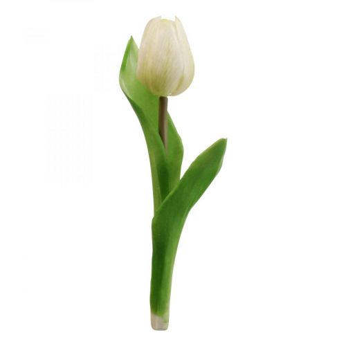 Floristik24 Tulipano Artificiale Bianco Real Touch Fiore Primaverile H21cm