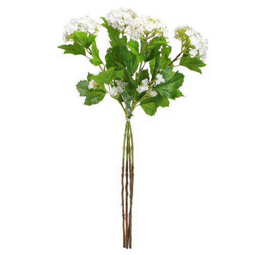 Prodotto Fiori artificiali Snowball Viburnum artificiale bianco 60cm 4 pezzi