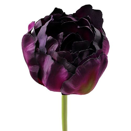 Floristik24 Tulipani Fiori Artificiali Viola-Verde 84cm - 85cm 3pz