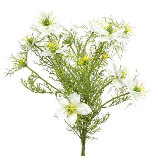 Prodotto Fiori artificiali Nigella bianca vergine in verde 67 cm 3 pezzi
