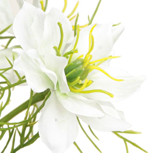Prodotto Fiori artificiali Nigella bianca vergine in verde 67 cm 3 pezzi