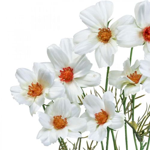Prodotto Fiori artificiali Cosmea fiori di seta bianca H51cm 3 pz