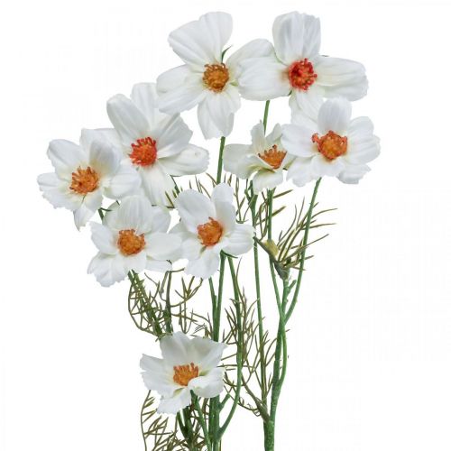 Floristik24 Fiori artificiali Cosmea fiori di seta bianca H51cm 3 pz