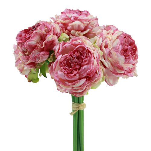 Floristik24 Decorazione di fiori artificiali Peonie artificiali Rosa antico 27 cm 7 pezzi