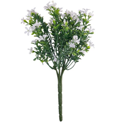 Prodotto Fiori artificiali bianchi Bouquet di fiori artificiali pianta di ghiaccio bianca 26 cm