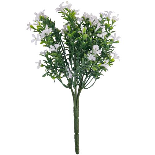 Floristik24 Decorazione di fiori artificiali bouquet di fiori artificiali pianta di ghiaccio bianco 26 cm